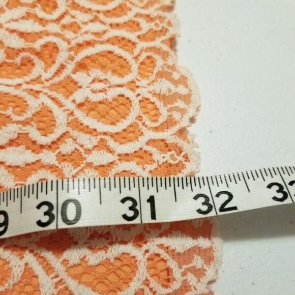 Altar'd State S Orange crochet Mini dress Cottagecore Bohemian peasant - Picture 6 of 12